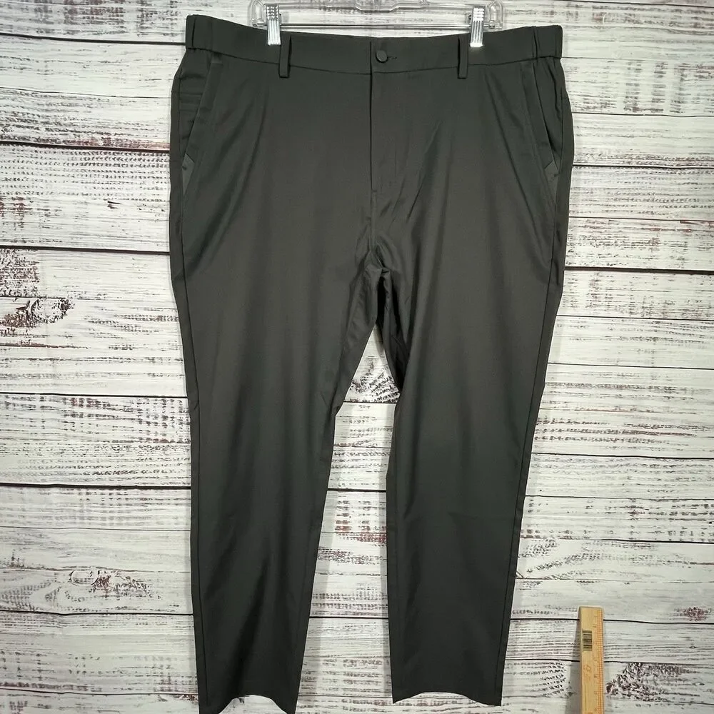 Jack Archer Pants Jetsetter Mens 40x30 Gray Slim Fit Performance Golf Chino